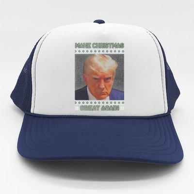 Trump Mugshot Make Christmas Great Again Trucker Hat