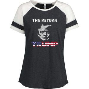 Tell Me Mr. Trump Will Come Back | 2024 Enza Ladies Jersey Colorblock Tee