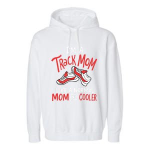 Track Mom Marathon Running Runner Mother's Day Novelty Pun Cute Gift Garment-Dyed Fleece Hoodie