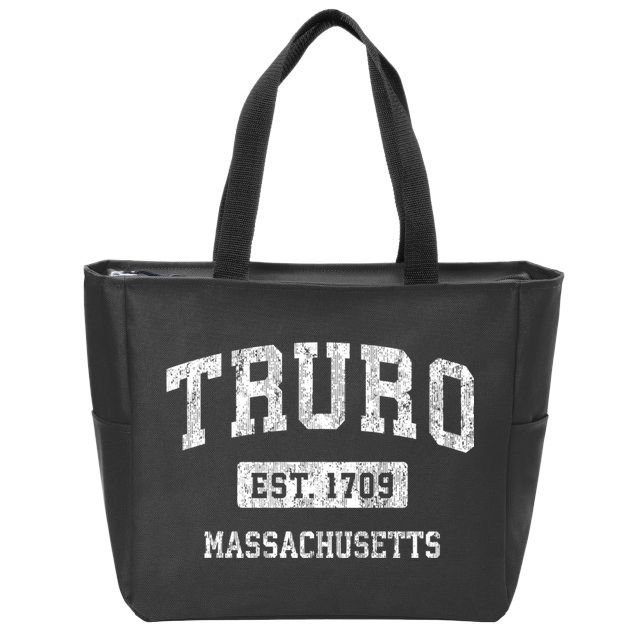 Truro Massachusetts Ma Vintage Sports Zip Tote Bag