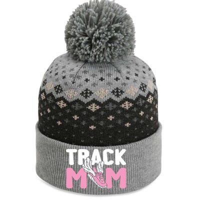 Track Mom Marathon Sprinting Athletics Runner Mother Gift The Baniff Cuffed Pom Beanie