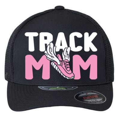 Track Mom Marathon Sprinting Athletics Runner Mother Gift Flexfit Unipanel Trucker Cap