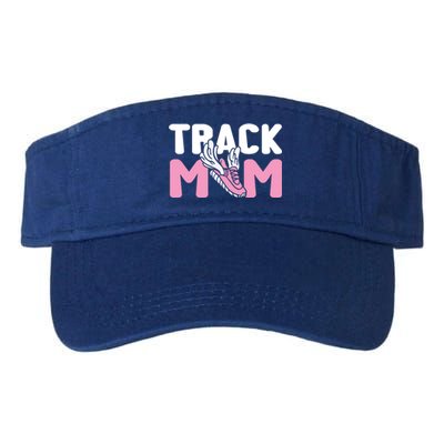 Track Mom Marathon Sprinting Athletics Runner Mother Gift Valucap Bio-Washed Visor