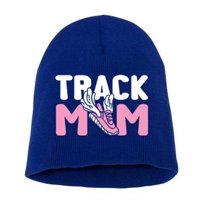 Track Mom Marathon Sprinting Athletics Runner Mother Gift Short Acrylic Beanie