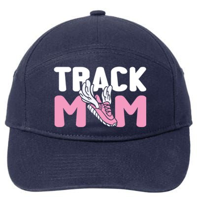 Track Mom Marathon Sprinting Athletics Runner Mother Gift 7-Panel Snapback Hat