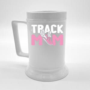 Track Mom Marathon Sprinting Athletics Runner Mother Gift Beer Stein