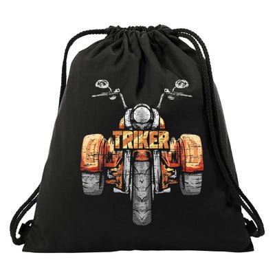 Triker Motortrike Motorcycle Trike Three Wheeler Biker Gift Drawstring Bag