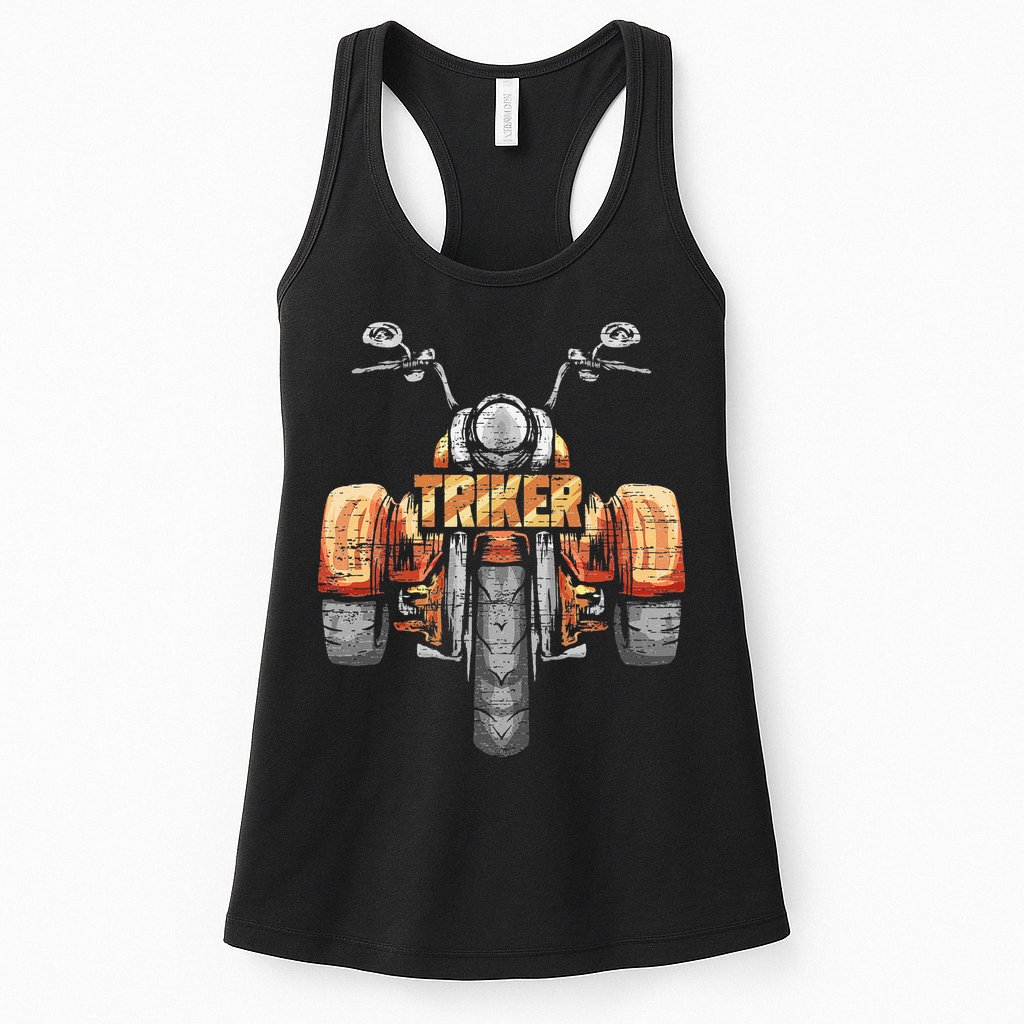 Triker Motortrike Motorcycle Trike Three Wheeler Biker Gift Womens Tank Top