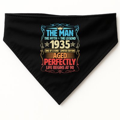 The Man Myth Legend 1935 Aged Perfectly 90th Birthday USA-Made Doggie Bandana