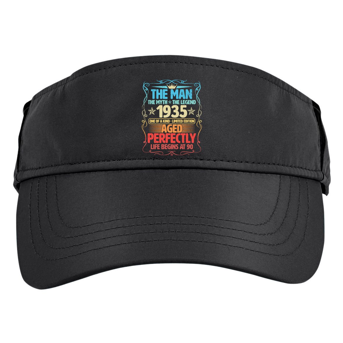 The Man Myth Legend 1935 Aged Perfectly 90th Birthday Adult Drive Performance Visor