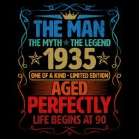 The Man Myth Legend 1935 Aged Perfectly 90th Birthday Mug