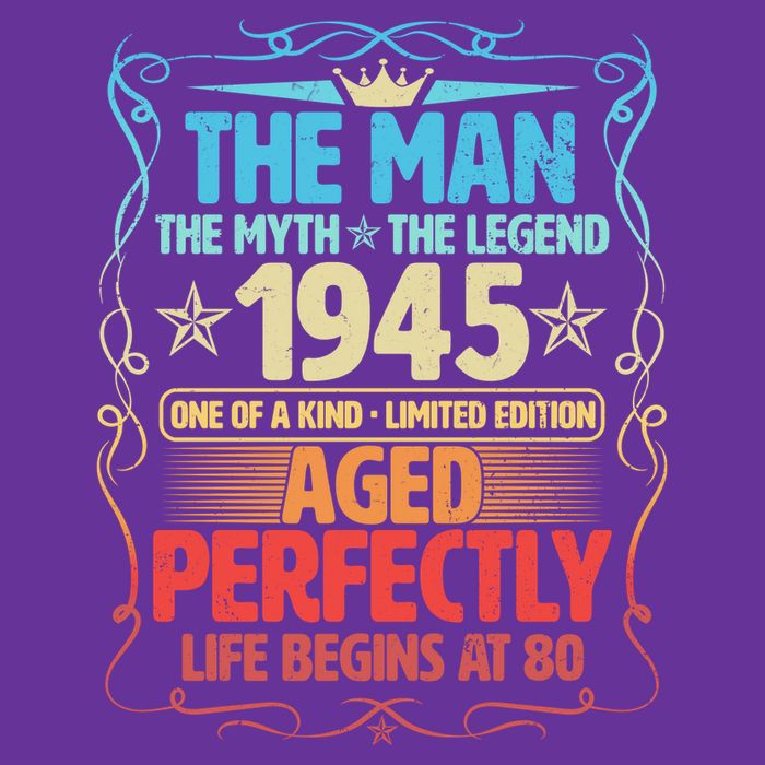 The Man Myth Legend 1945 Aged Perfectly 80th Birthday Cooling Performance Crew T-Shirt