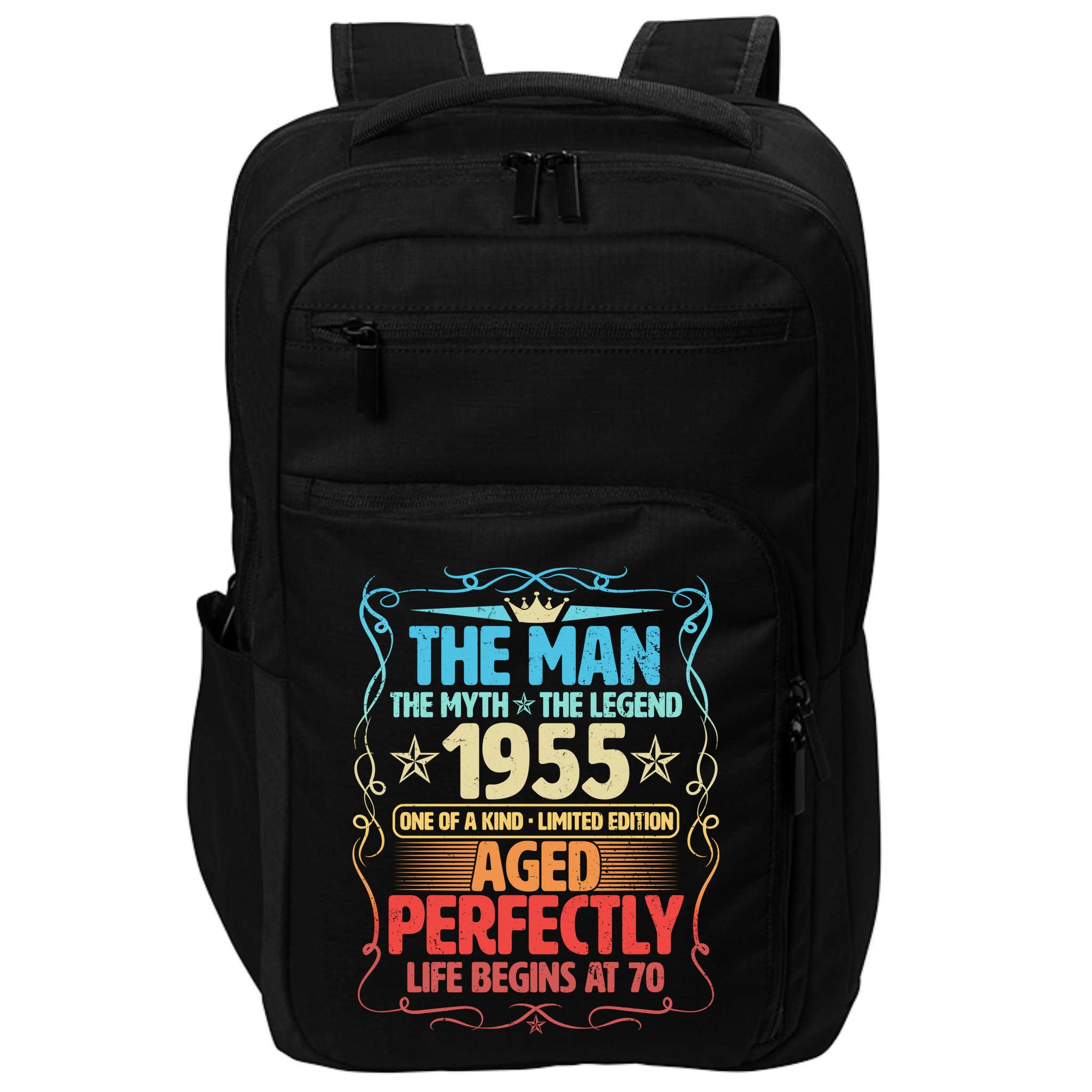 The Man Myth Legend 1955 Aged Perfectly 70th Birthday Impact Tech Backpack