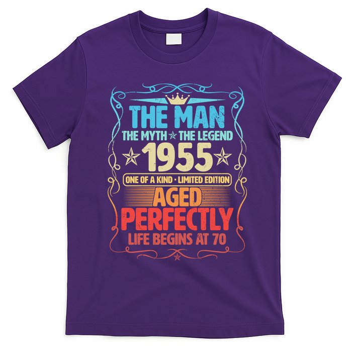 The Man Myth Legend 1955 Aged Perfectly 70th Birthday T-Shirt