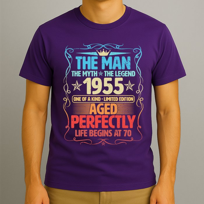 The Man Myth Legend 1955 Aged Perfectly 70th Birthday T-Shirt
