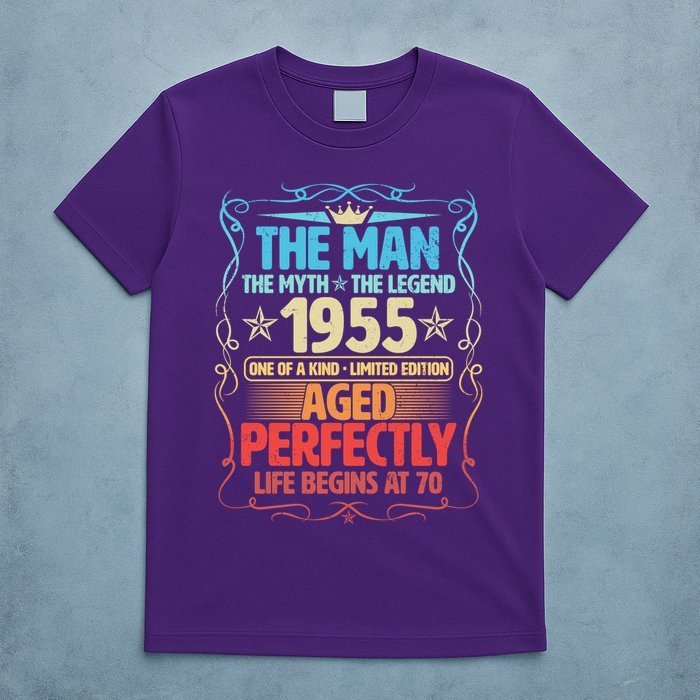 The Man Myth Legend 1955 Aged Perfectly 70th Birthday T-Shirt