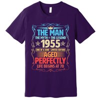 The Man Myth Legend 1955 Aged Perfectly 70th Birthday Premium T-Shirt