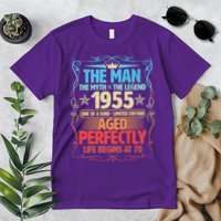 The Man Myth Legend 1955 Aged Perfectly 70th Birthday Premium T-Shirt