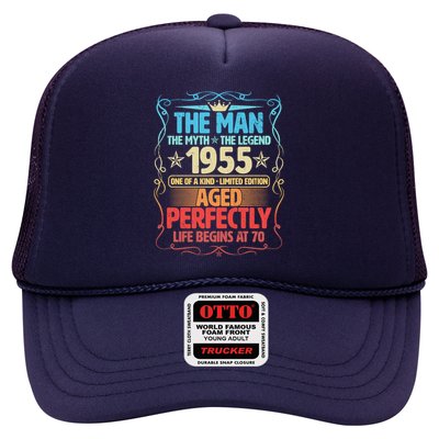 The Man Myth Legend 1955 Aged Perfectly 70th Birthday Trucker Hat