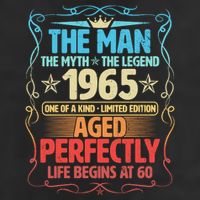 The Man Myth Legend 1965 Aged Perfectly 60th Birthday Cool Comfort Performance Bucket Hat