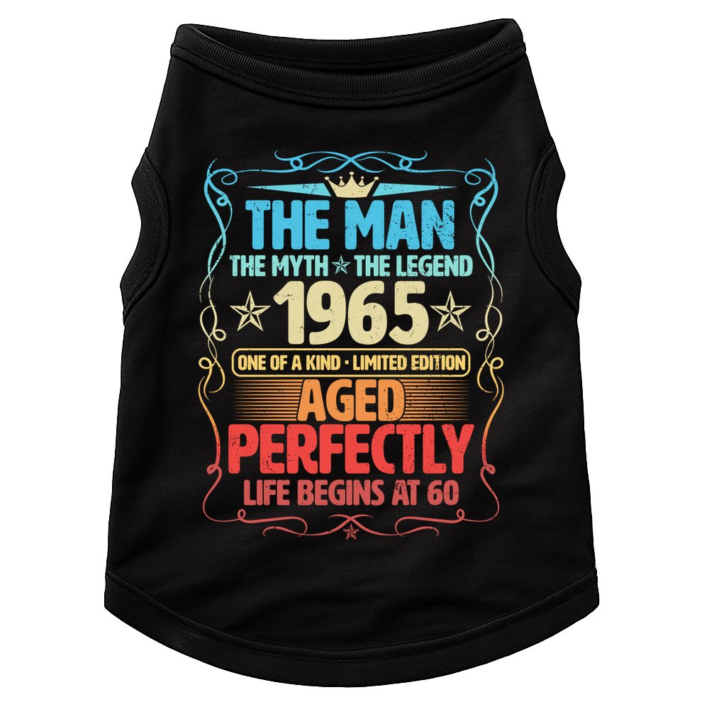 The Man Myth Legend 1965 Aged Perfectly 60th Birthday Doggie Tank