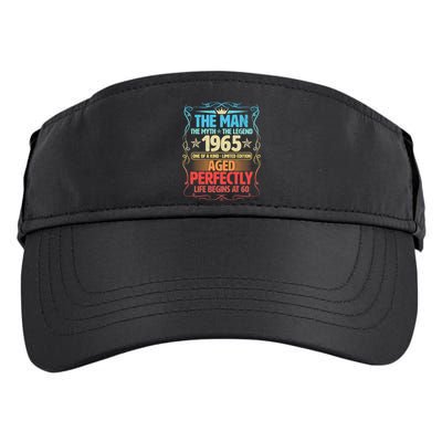 The Man Myth Legend 1965 Aged Perfectly 60th Birthday Adult Drive Performance Visor