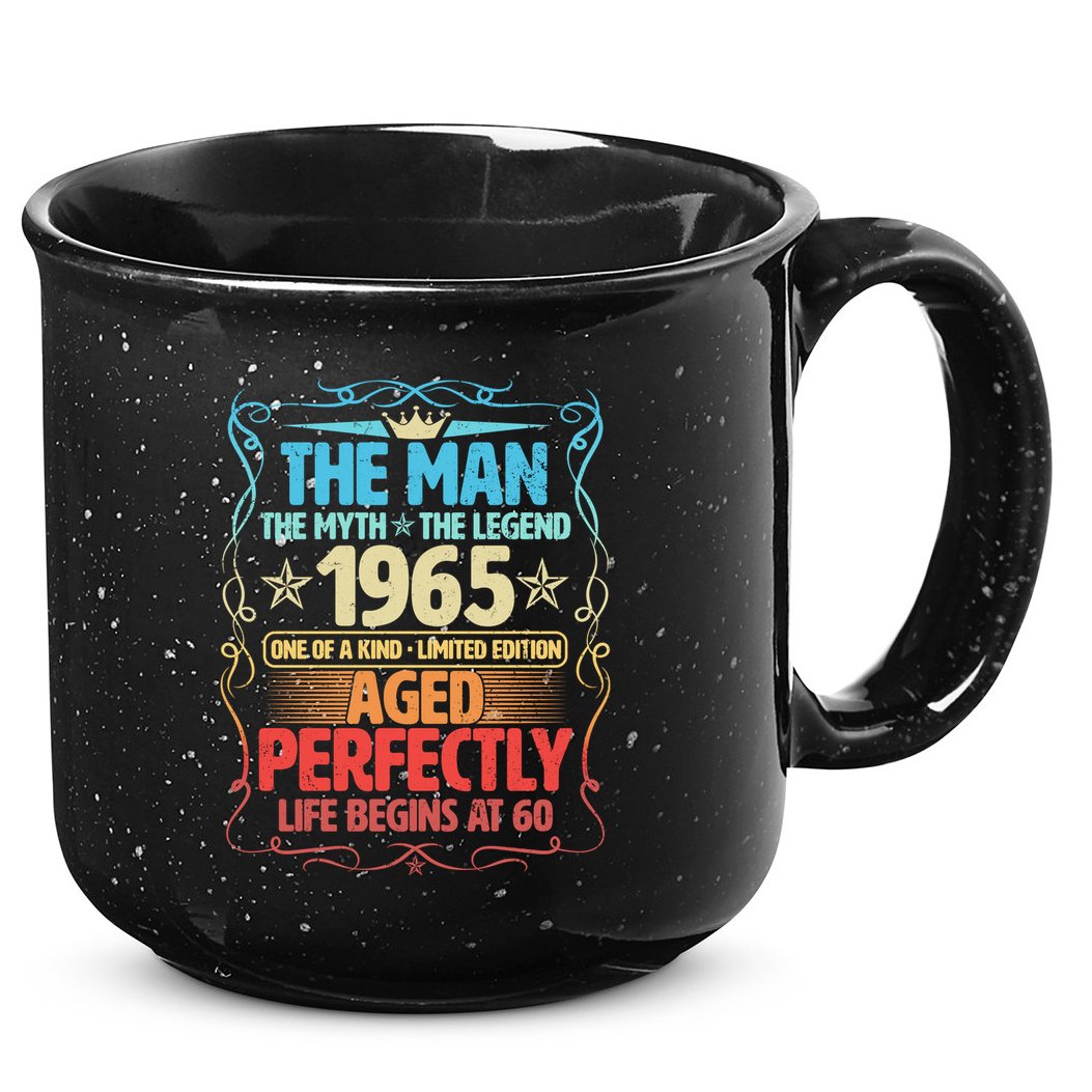 The Man Myth Legend 1965 Aged Perfectly 60th Birthday 15oz Campfire Ceramic Mug