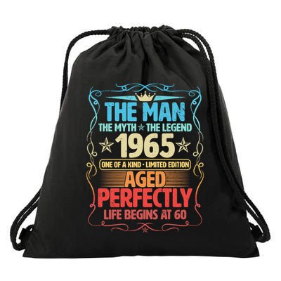 The Man Myth Legend 1965 Aged Perfectly 60th Birthday Drawstring Bag