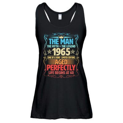 The Man Myth Legend 1965 Aged Perfectly 60th Birthday Ladies Essential Flowy Tank