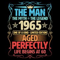 The Man Myth Legend 1965 Aged Perfectly 60th Birthday 16 in Basic Backpack