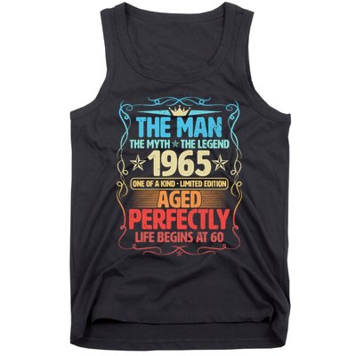 The Man Myth Legend 1965 Aged Perfectly 60th Birthday Tank Top