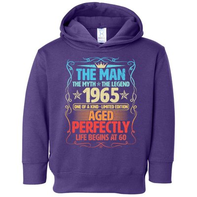 The Man Myth Legend 1965 Aged Perfectly 60th Birthday Toddler Hoodie