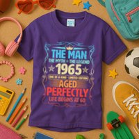 The Man Myth Legend 1965 Aged Perfectly 60th Birthday Kids T-Shirt