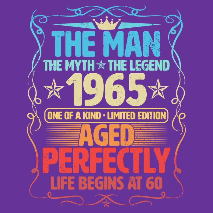 The Man Myth Legend 1965 Aged Perfectly 60th Birthday Kids T-Shirt