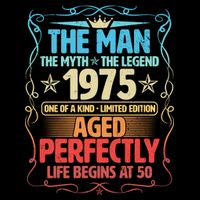 The Man Myth Legend 1975 Aged Perfectly 50th Birthday City Backpack