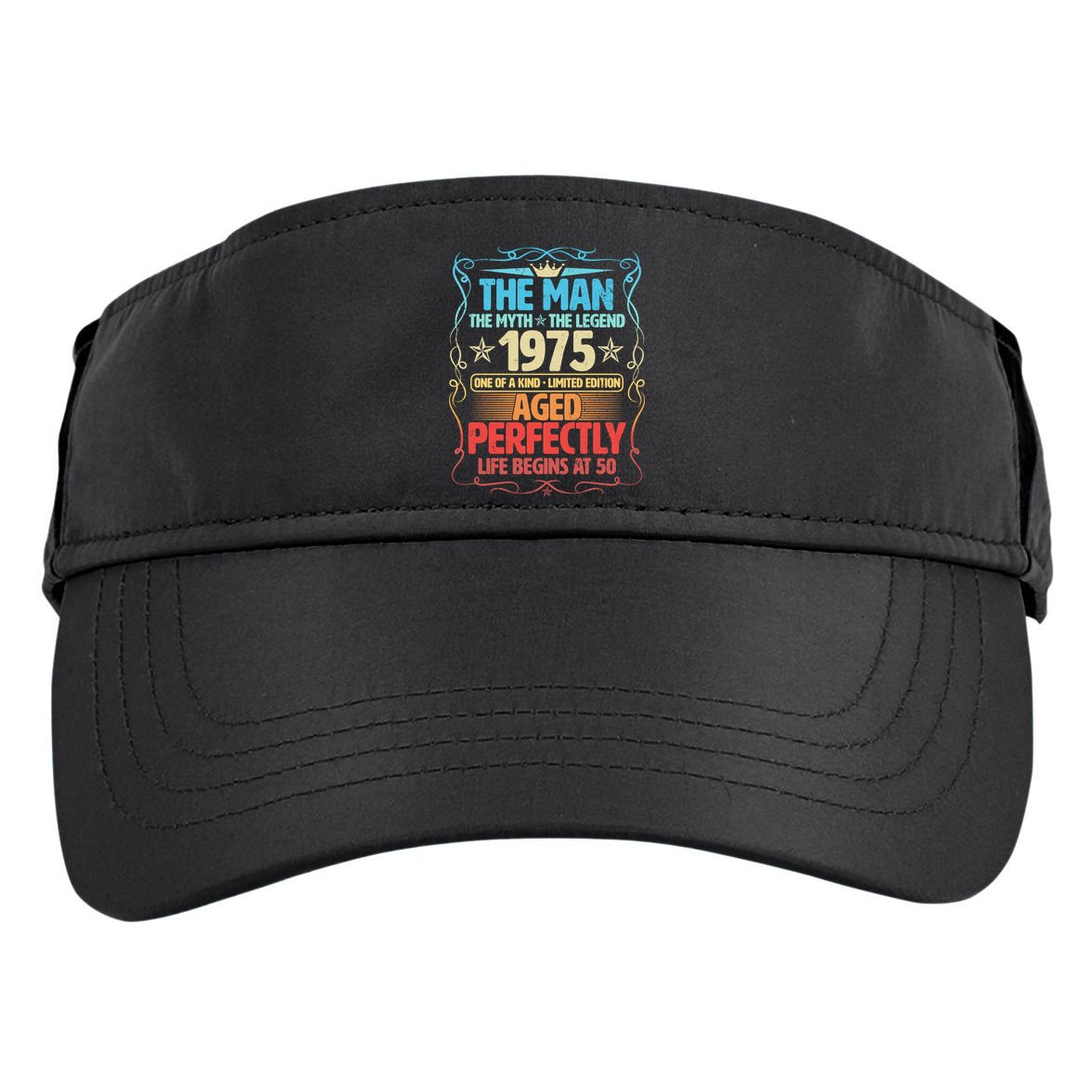 The Man Myth Legend 1975 Aged Perfectly 50th Birthday Adult Drive Performance Visor