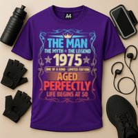 The Man Myth Legend 1975 Aged Perfectly 50th Birthday Cooling Performance Crew T-Shirt