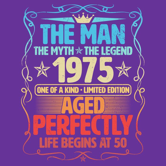 The Man Myth Legend 1975 Aged Perfectly 50th Birthday Baby Bodysuit