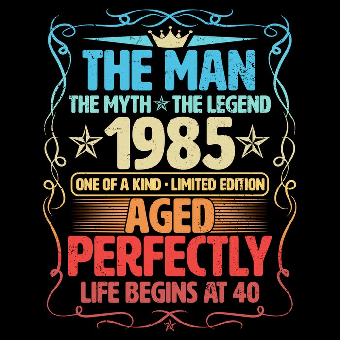 The Man Myth Legend 1985 Aged Perfectly 40th Birthday USA-Made Doggie Bandana