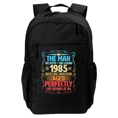 The Man Myth Legend 1985 Aged Perfectly 40th Birthday Daily Commute Backpack