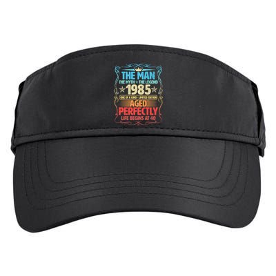The Man Myth Legend 1985 Aged Perfectly 40th Birthday Adult Drive Performance Visor