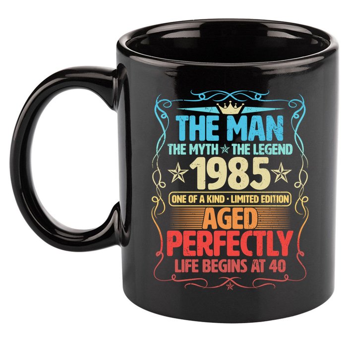 The Man Myth Legend 1985 Aged Perfectly 40th Birthday 11oz C Handle Ceramic Mug
