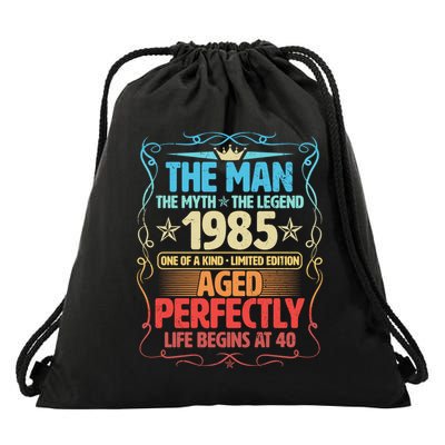 The Man Myth Legend 1985 Aged Perfectly 40th Birthday Drawstring Bag