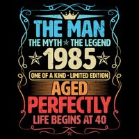 The Man Myth Legend 1985 Aged Perfectly 40th Birthday 16 in Basic Backpack