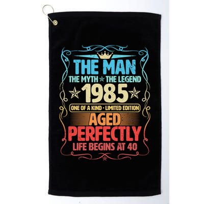 The Man Myth Legend 1985 Aged Perfectly 40th Birthday Golf Towel