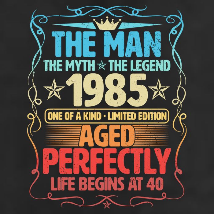 The Man Myth Legend 1985 Aged Perfectly 40th Birthday Golf Towel