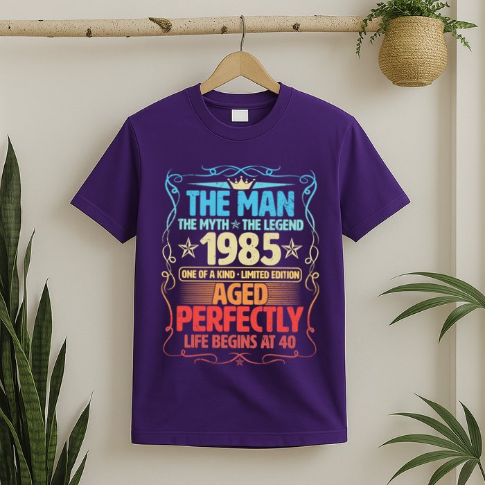 The Man Myth Legend 1985 Aged Perfectly 40th Birthday T-Shirt