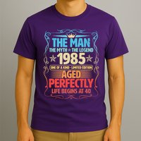 The Man Myth Legend 1985 Aged Perfectly 40th Birthday T-Shirt