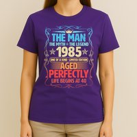 The Man Myth Legend 1985 Aged Perfectly 40th Birthday T-Shirt