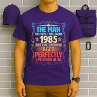 The Man Myth Legend 1985 Aged Perfectly 40th Birthday T-Shirt